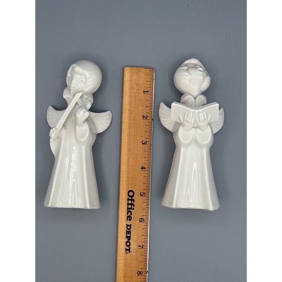 VTG Dresden Germany White Porcelain Angels Music Singing Choir - Picture 6 of 6